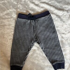 Janie and Jack Navy & White Baby Pants